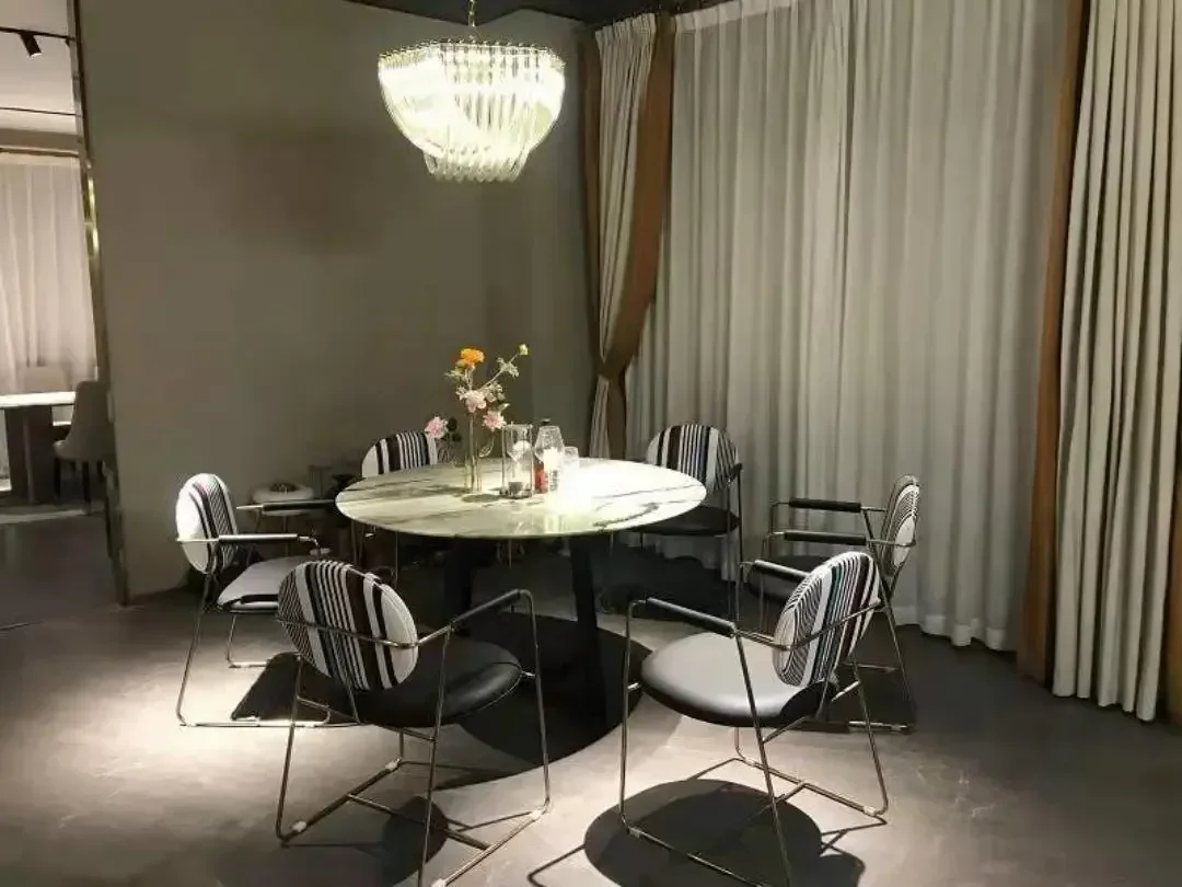 High-end Light Luxury Comfortable Stainless Steel Dining Chair