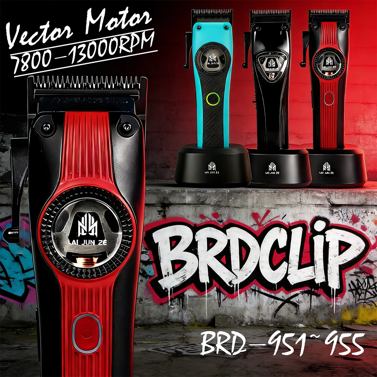 BRDCLIP 7800-13000RPM Professional Electric Hair Clipper Vector Motor Hair Cutting Machine Men's Hair Salon Trimmer Barber Base