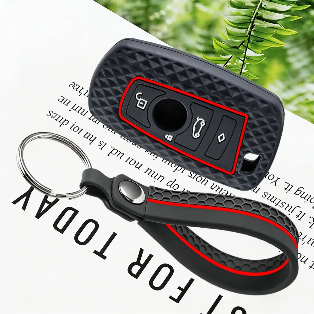 For BMW F30 F31 F32 F34 F20 F21 F07 F10 1 3 5 7 Series X1 X3 G01 X4 G02 X5 F15 F16 M3 M4 Silicone Car Key Case Cover Shell Fob
