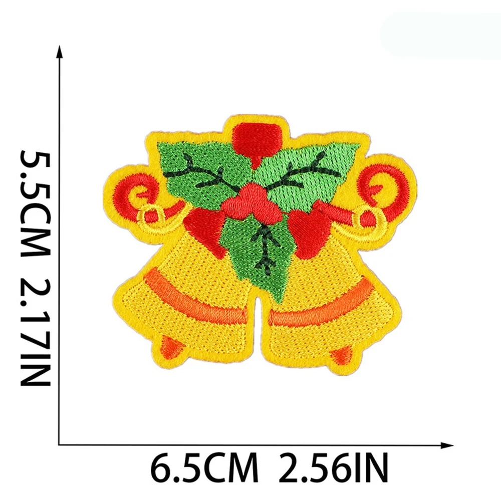 Parche de chaqueta de muñeco de nieve de Navidad de Papá Noel de dibujos animados, pegatina de decoración navideña, apliques bordados, parches de hierro, insignia