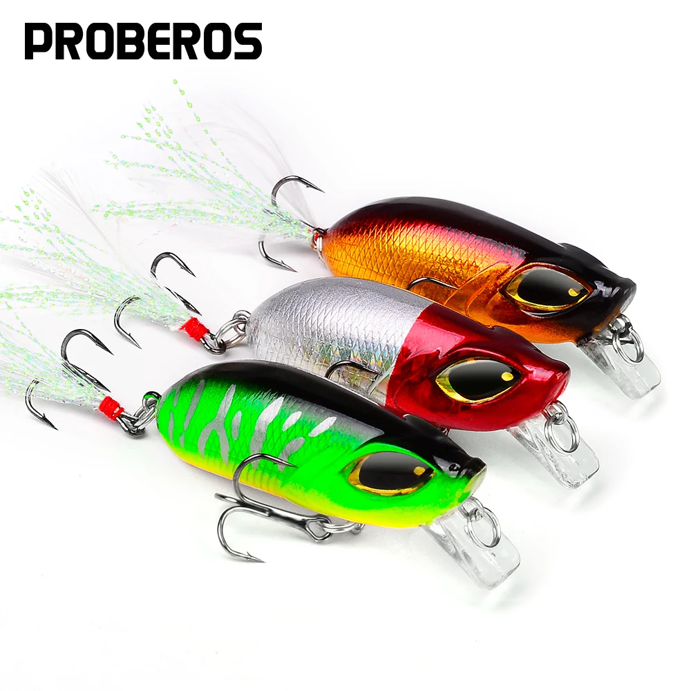 1 قطعة 8.3 جرام 5.5 سنتيمتر البلمة لصيد الأسماك Wobblers كرنك الصيد السحر باس السحر بايك كرانكبيت الطعوم وهمية مع ريشة صيد السمك #2