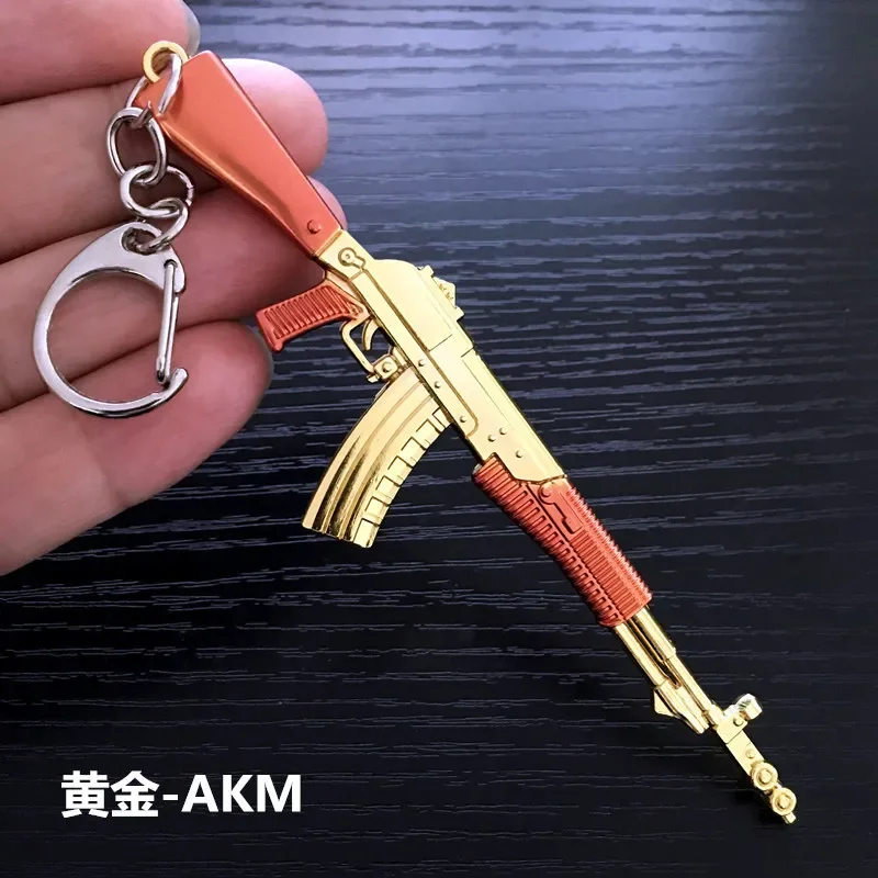 Game Peripherals 12cm 98K Rifle Metal Model Keychain Pendant Gift for Gamers