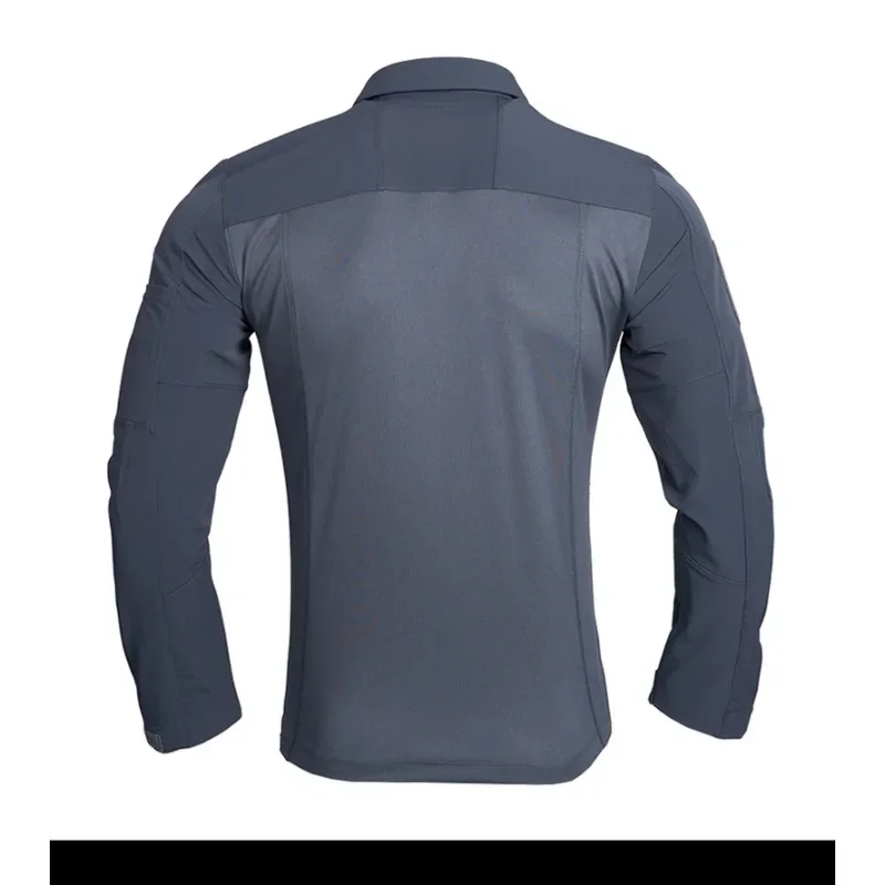 Herren Trainings oberteile schnell trocknen Outdoor Bergsteigen Taktik Langarm T-Shirt Revers halben Reiß verschluss lässig schlank Sweatshirt männlich