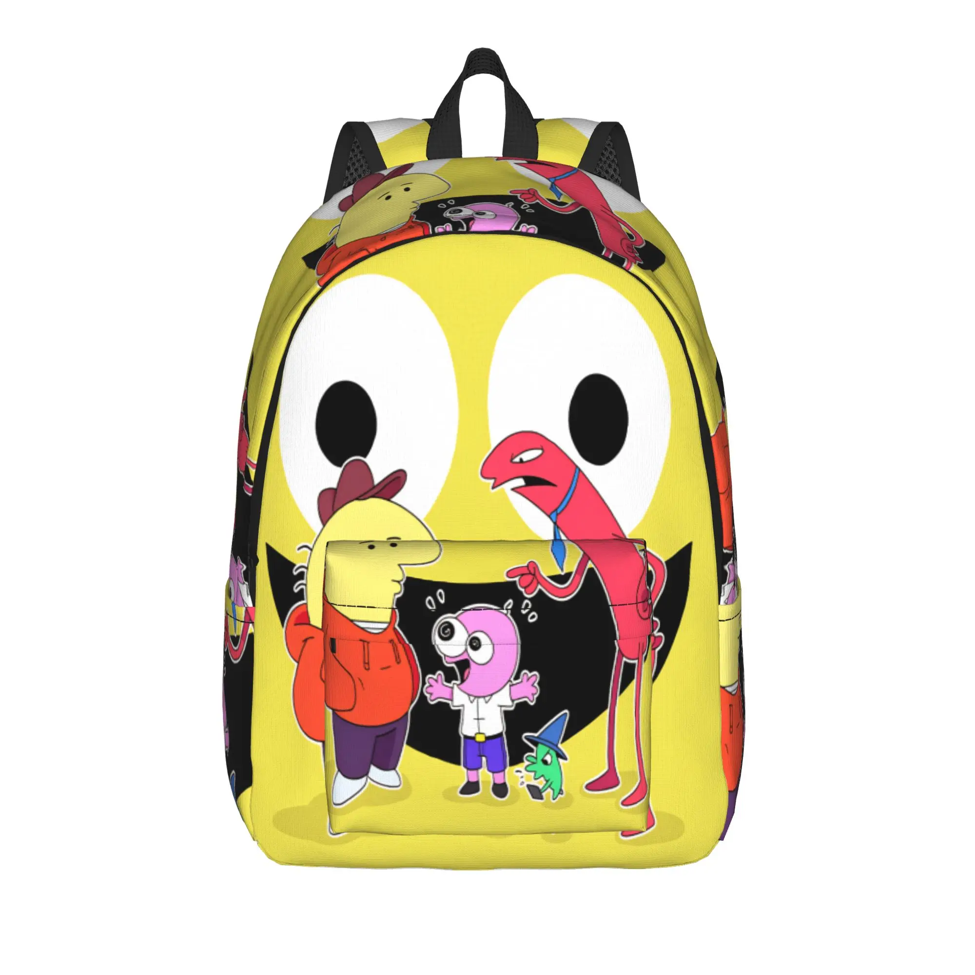 Smiling Friends Pim And Charlie Backpack  Funny Backpacks Boy Hiking Durable High School Bags High Quality Rucksack
