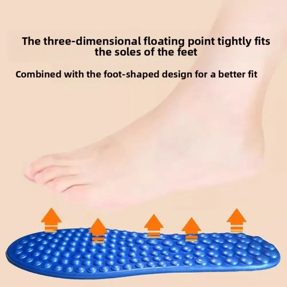 1 Pair EVA Massage Insole Soft High Elasticity Relieve Foot Fatigue Shoes Insoles Cushioning Finger Pressure Board Design