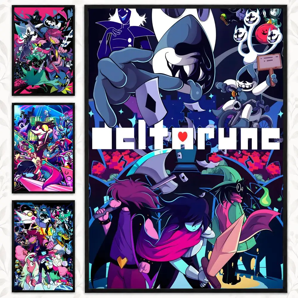 Deltarune Indie RPG Video Game Pixel Fantasy Retro Art Poster Decorative art prints for the home, holiday gifts, unframed