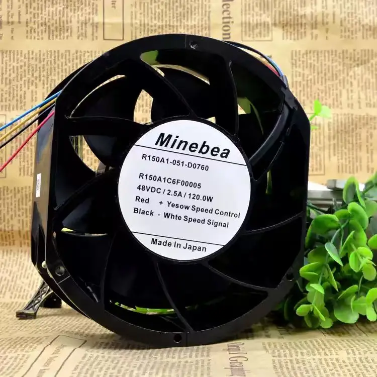 For Minebea R150A1-051-D0760 DC 48V 2.5A 17251 172x150x51mm Dual Ball Bearing Metal Violent Telecom Welder Inverter Cooler Fans