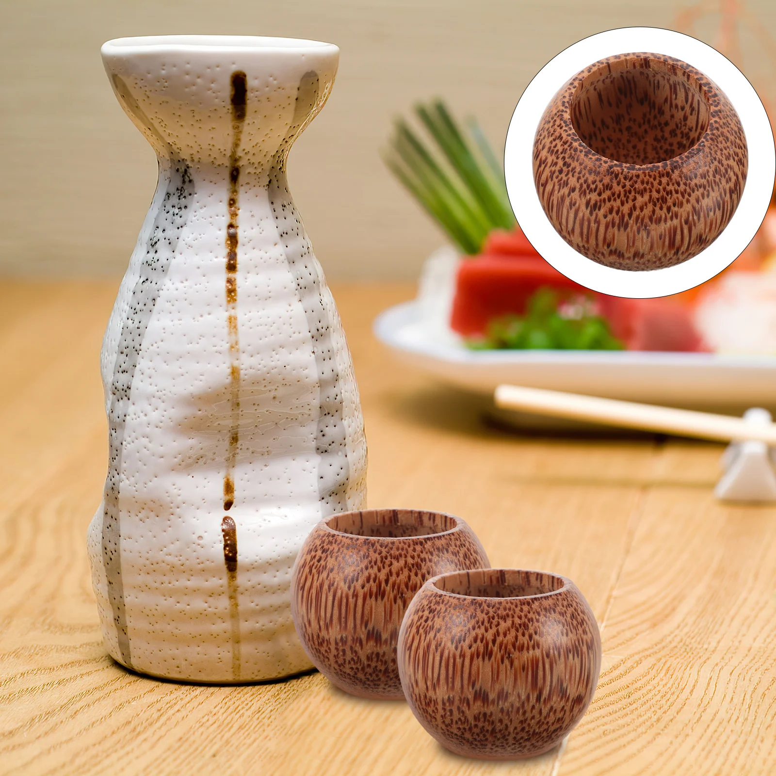 

Natural Wood Cup Wooden Wine Beer Mug Round Design Tea Water Cup Exquisite Craftsmanship Stylish Home Drinkware