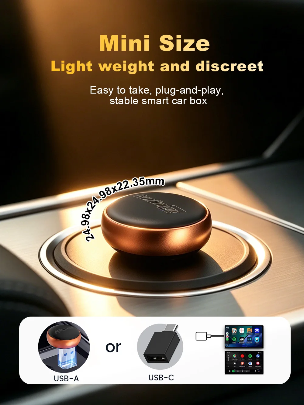 CarlinKit 2-in-1 CarPlay Android Auto Wireless Adapter WLAN 5GHz Kabelloses CarPlay Auto AI Box für Smart Car Systeme Plug-and-Play – Detail 11