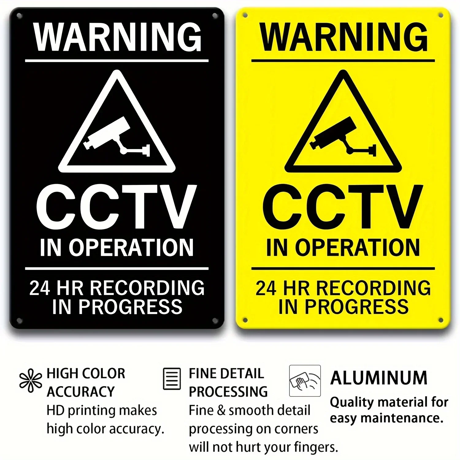 1pcs CCTV in Operation,Metal Sign,Warning Aluminum Sign,For Home Farmhouse Porch Outdoor Decor,Easy To Install,Waterpoof