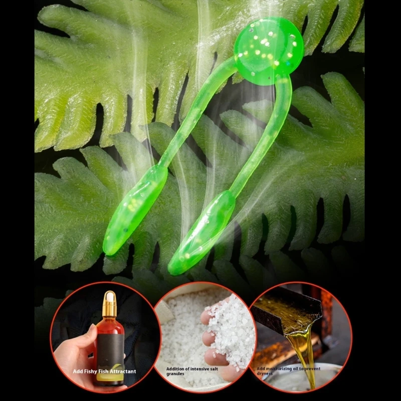 

20pack Elastics Fishing Lures Durability Soft Wriggling Baits For Streams Pond And Competitions,Realistic Swimming Action Target