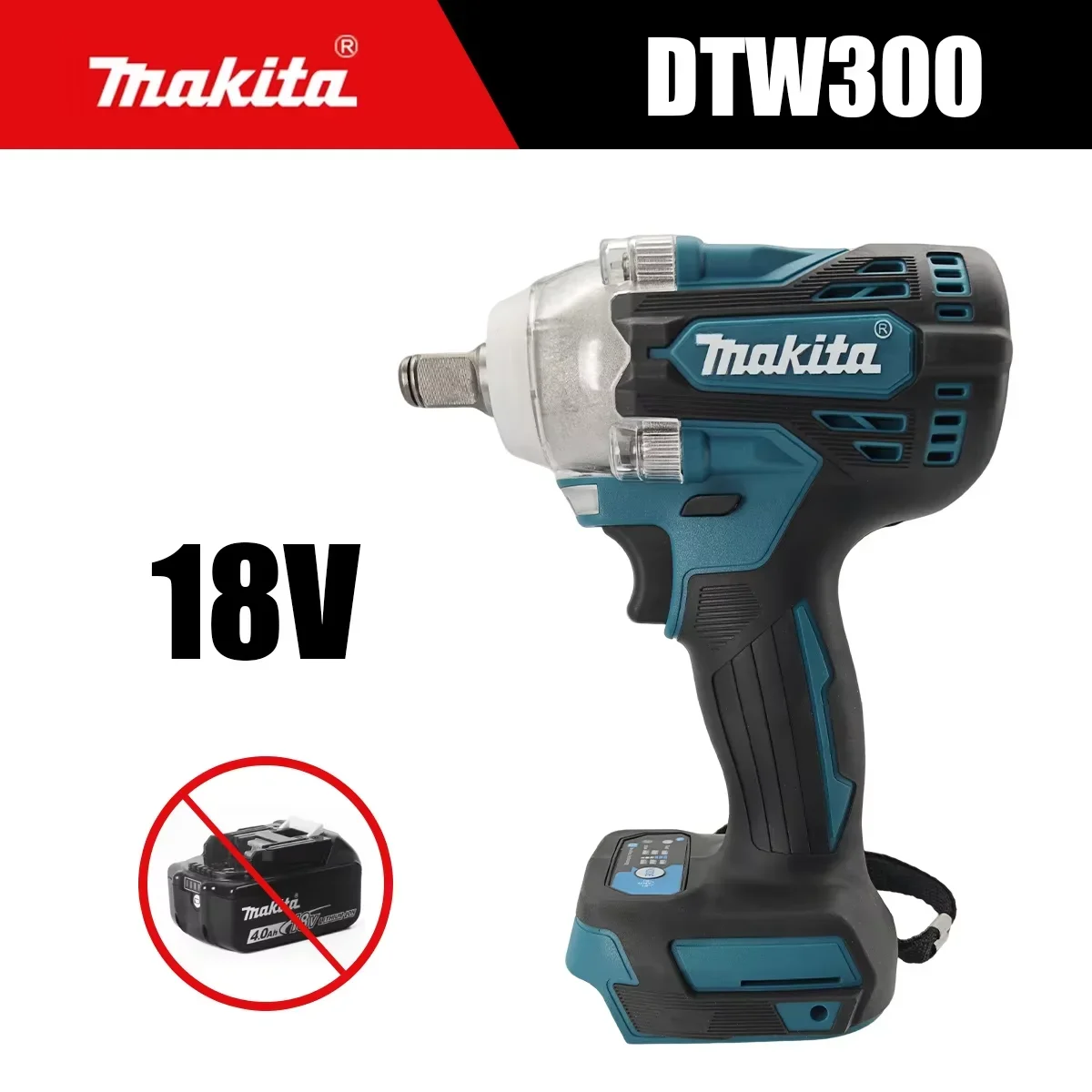 Windkanonen-Reifenentferner, Makita DTW300 Bürstenloser Akku-Schlagschrauber 330Nm Drehmoment Lithium Auto-Reparaturwerkzeug