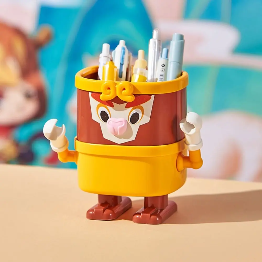 고급스러운 서쪽으로의 여행 펜 홀더 대용량 만화 펜 컨테이너 세트 단단히 플라스틱 메이크업 브러쉬 홀더 사무실