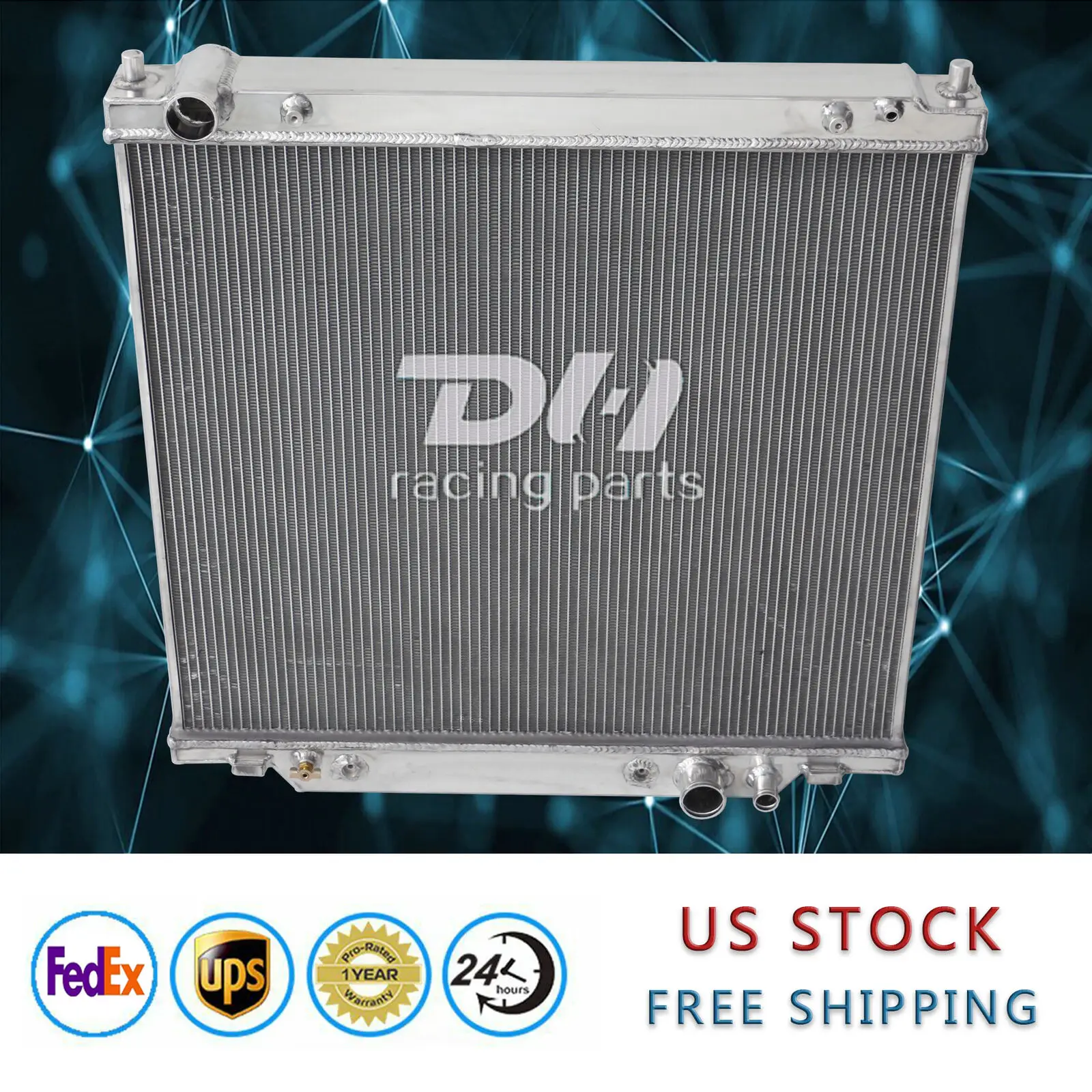 DH صالح فورد F250 F350 F450 F550 6.8/7.3L AT/MT 1999-2005 أداة 4 صفوف مشعاع ألومنيوم
