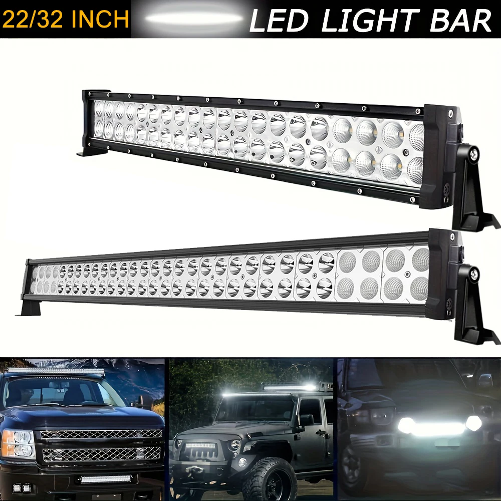 Image of Gerade Offroad LED-Lichtleiste 22 Zoll Fahrlichter Lichtleiste Auto Universal Offroad Truck SUV ATV Traktor Auto Boot 12V24V