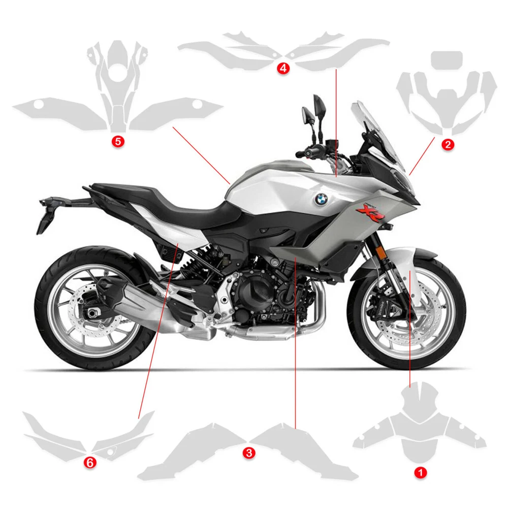 Motorcycle PPF For BMW F900XR TPU Paint Protection Film F900 XR F 900 XR Invisible Anti-scratch Self-Healing Stickers 2020-2025