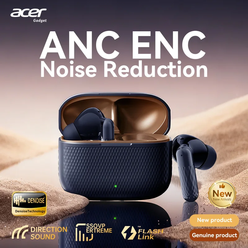 Acer Ohr636 Wireless Bluetooth Earphones In-Ear Type Acn Call Noise Reduction Wireless 5.4 Low Power Consumption Stunning Stereo Sound Quality Mini Compact Portable Suitable for Sports Running Cycling Fitness Use