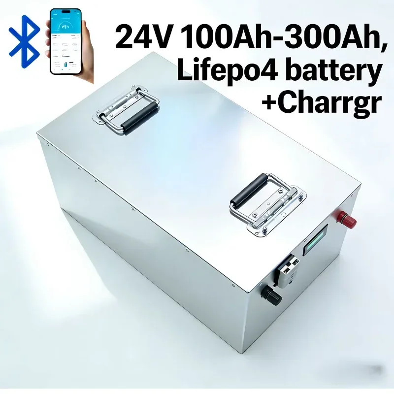 24V 100-300Ah LiFePO4 Power Station | Smart Bluetooth Monitoring | High-Capacity Rechargeable Battery | RV, Marine & Off-Grid So