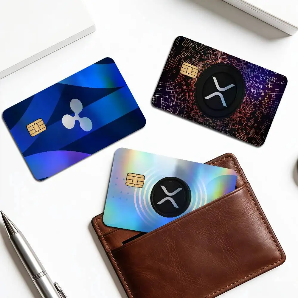 XrpS RippleS Crypto Anmie Minimalist Laser Bank Card Stickers Removable Personal Style Decor