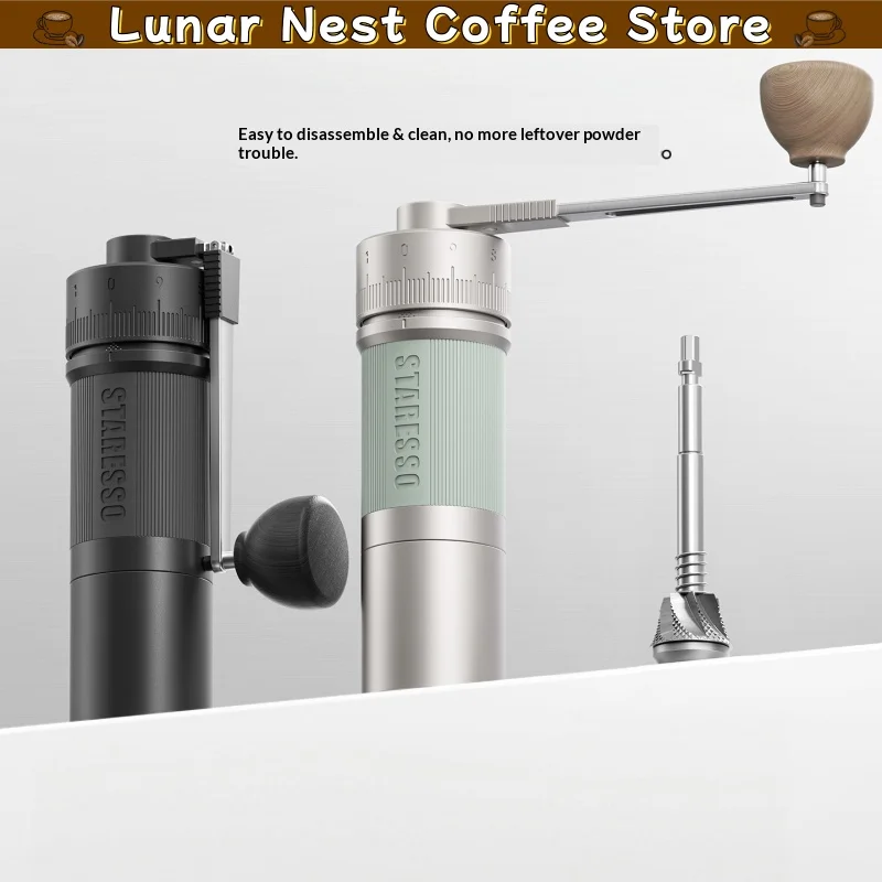 Staresso Ice Core Manual Coffee Grinder Portable Hand Crank Stainless Steel Conical Burr Home Espresso Pour Over Adjustable Gift