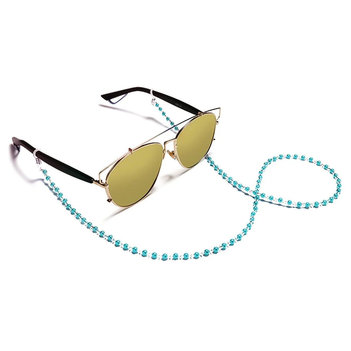 4-Piece Glasses Chain Anti Slip Bead Glasses Chain Hanging Rope Glasses Holder, Women's Reading Sports Glasses With Bracket