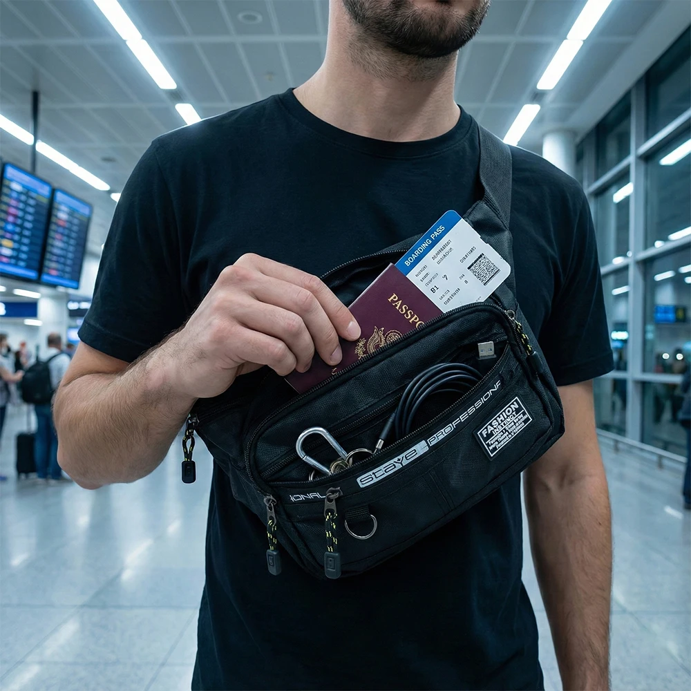 

Дизайнерская сумка-мессенджер Oxford через плечо, большая вместимость, мужская повседневная сумка с многослойными карманами, модная сумка-кроссбоди класса люкс