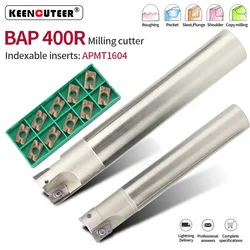 BAP400R freze kesicisi tutucu sağ açı freze kesicisi CNC sıkıcı bar karbür freze kesicisi için uygundur APMT1604 bıçak