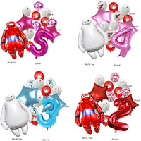 Disney Big Hero 6 Baymax Balloon 32-inch Digital Combo Set Children's Birthday Party Decoration Boy Gift Toy Baby Shower