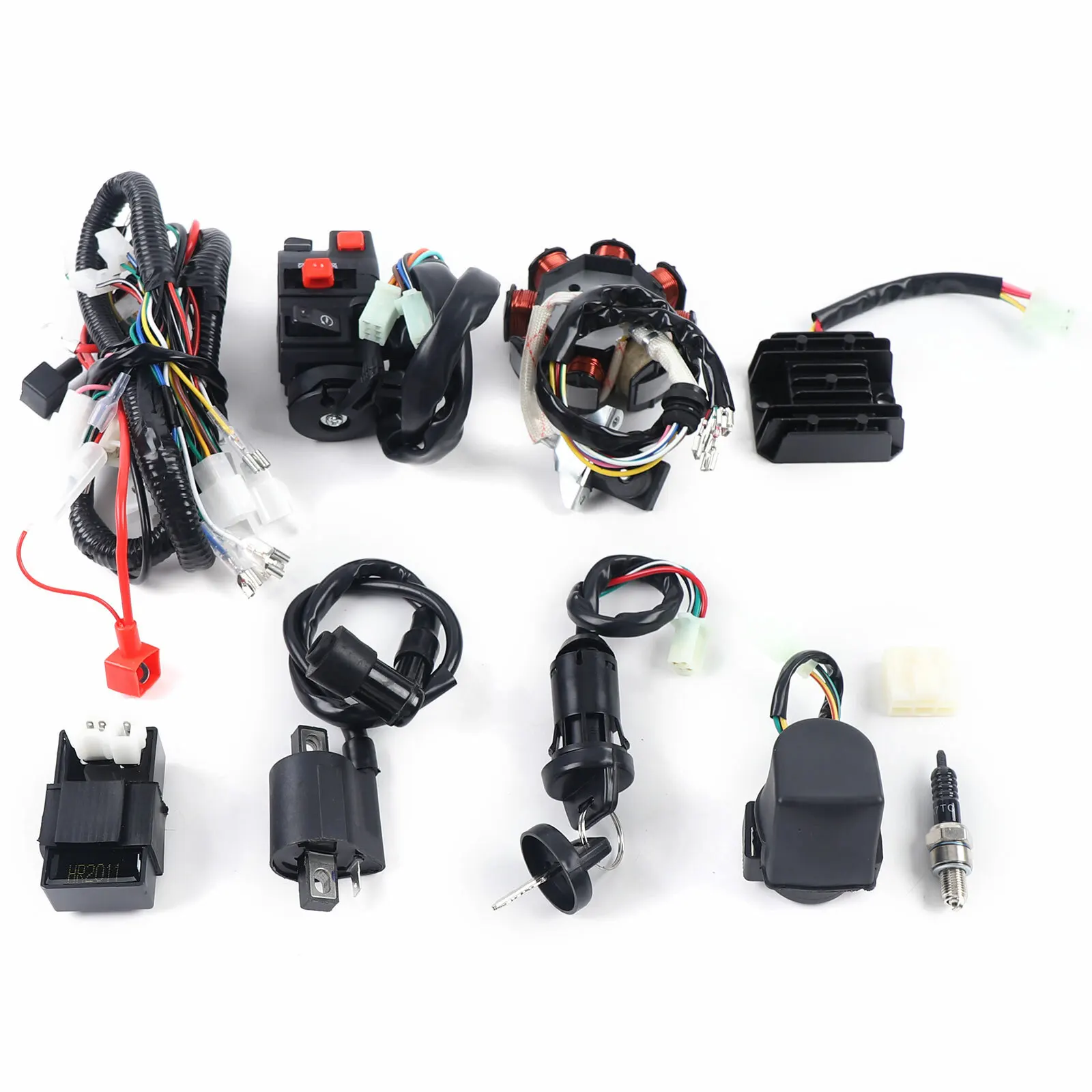 Picture 3: NEWEST Complete Electrical Wiring Harness Coil Rectifier CDI For ATV Quad 150-250 300CC