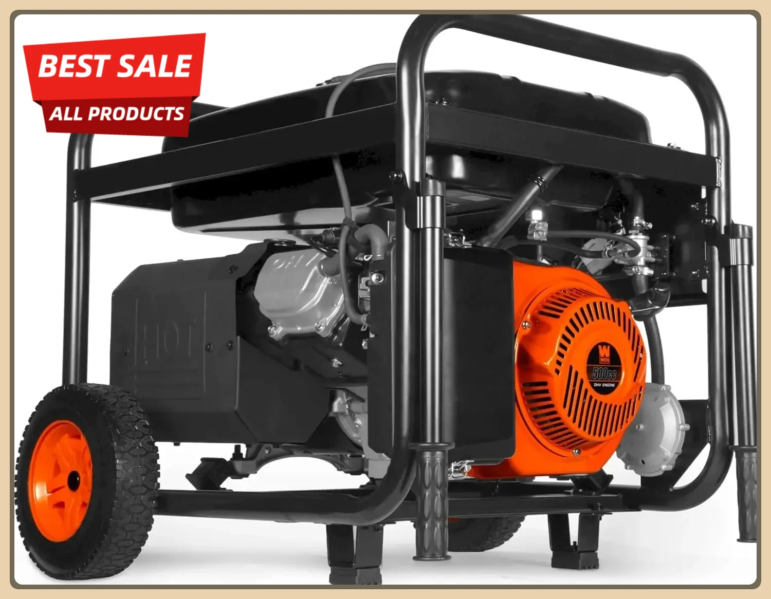 [XMSJ-¡Stock limitado, ¡Compre ahora! ]Generador de tres combustible de 14,500 vatios 120 V/240 V, interruptor de transferencia listo con arranque eléctrico, kit de ruedas, un