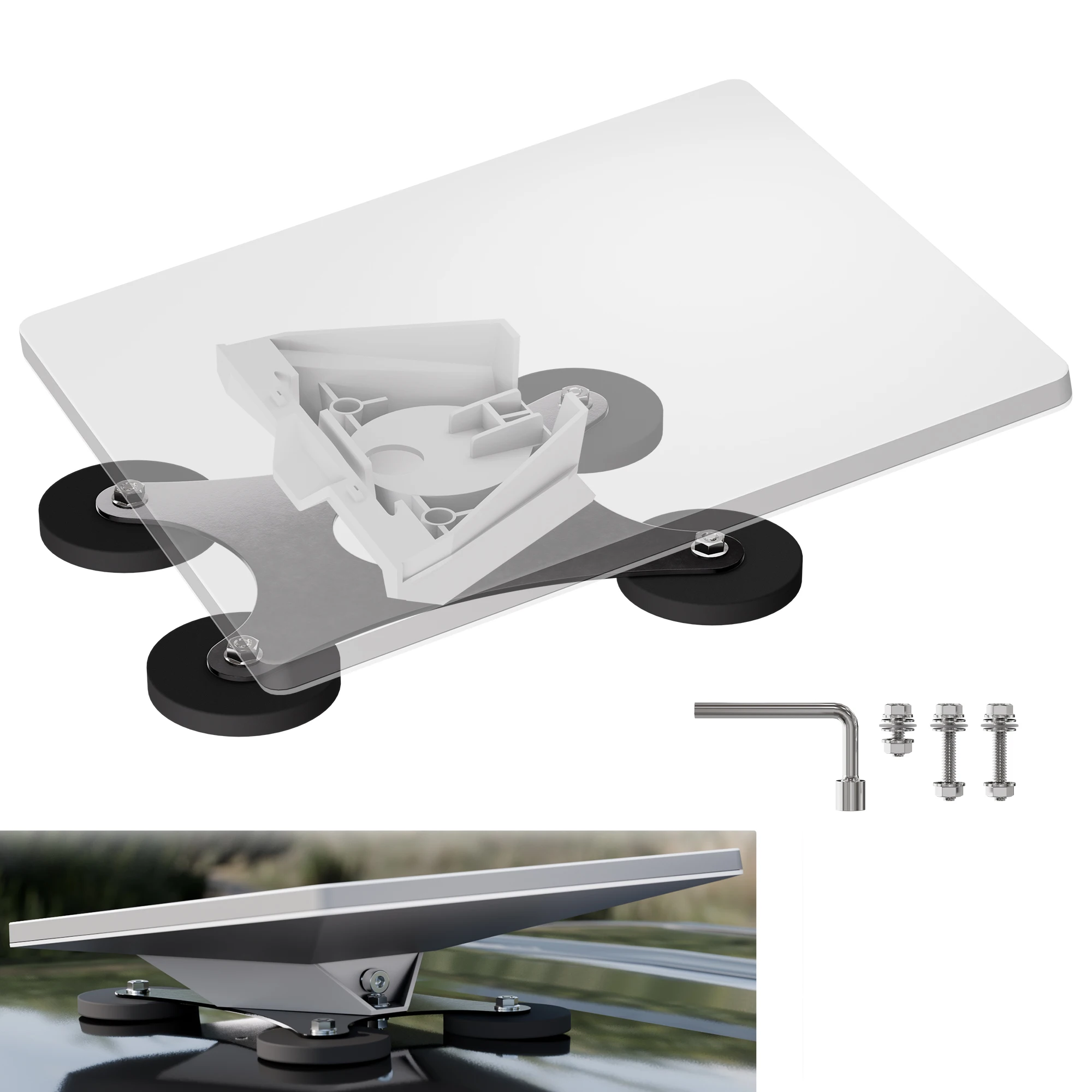 Starlink Mini Car Magnetic Mount Starlink Mini Magnetic Roof Mounting Kit Sleek & Campact Stainless Steel Base For Truck Boat