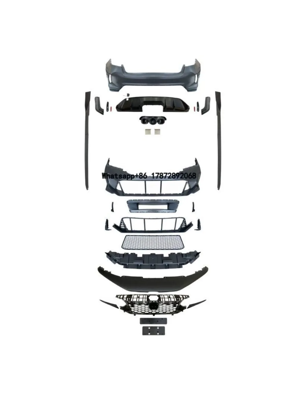 The TR Version Body Kit Is Suitable for the 2022 New Model of Ho Nda Civic, Including Bumper Modification and Grille Surround.