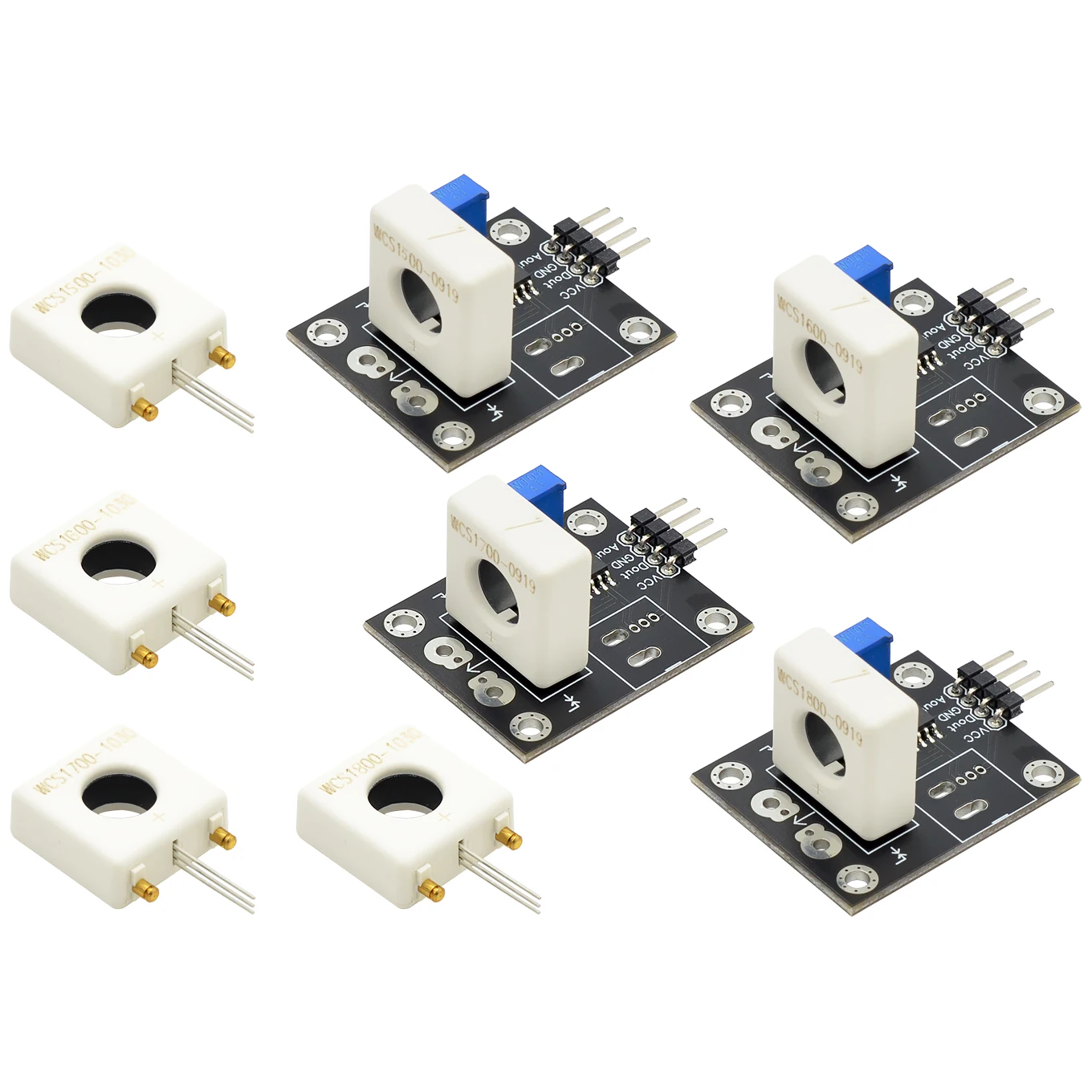 Wcs1700/1800/1600 Hall current sensor adjustable 35A/70A short-circuit overcurrent protection module