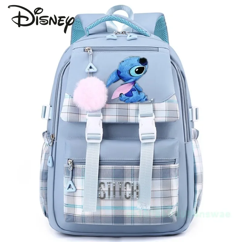 Disney Stitch New Student Schoolbag Luxury Brand Fashion Backpack Cartoon Cute Male and Female Student Backpack High Quality