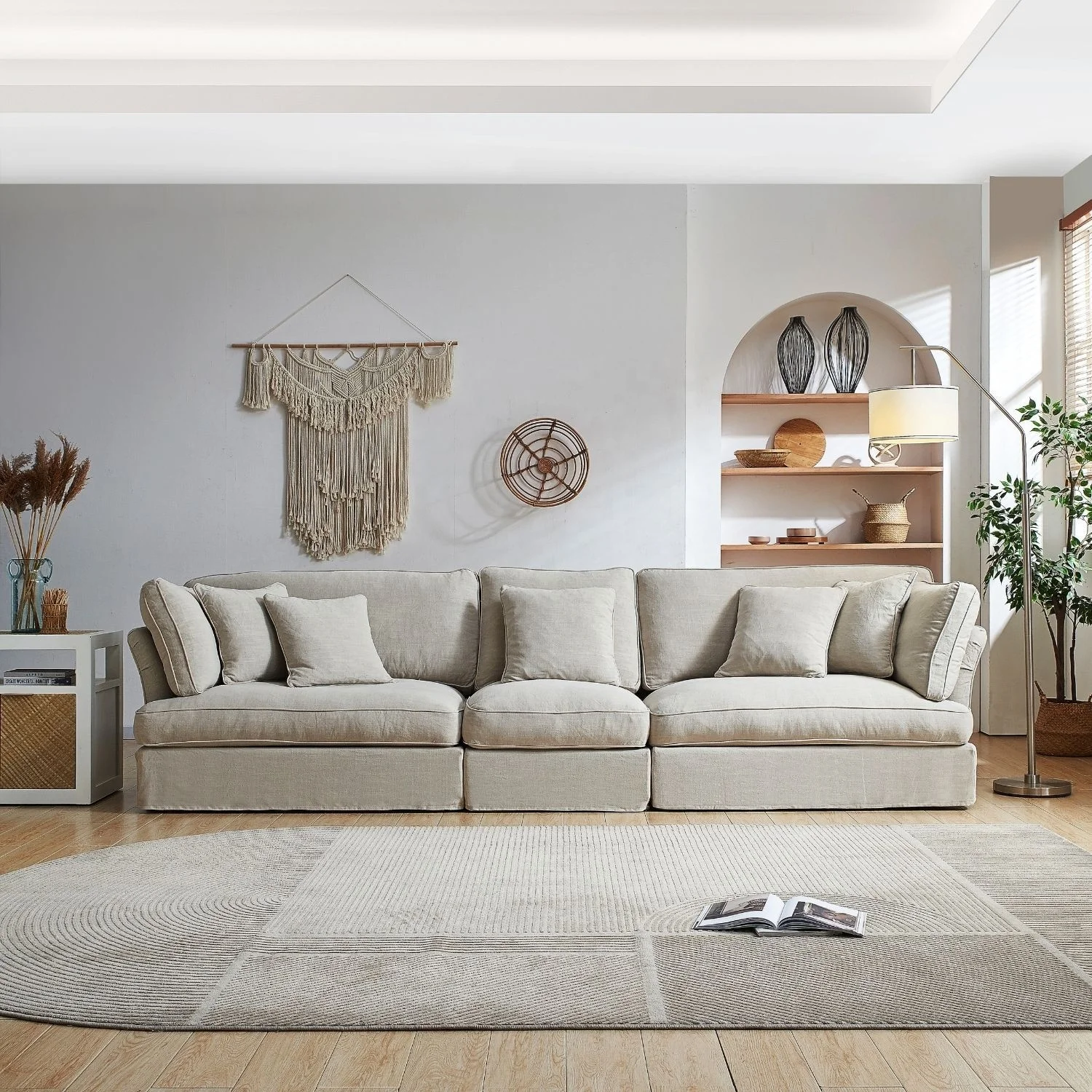 Modern Nordic Cloud Modular Sectional Fabric Sofa Lounge Corner Comfort Living Room Sofa