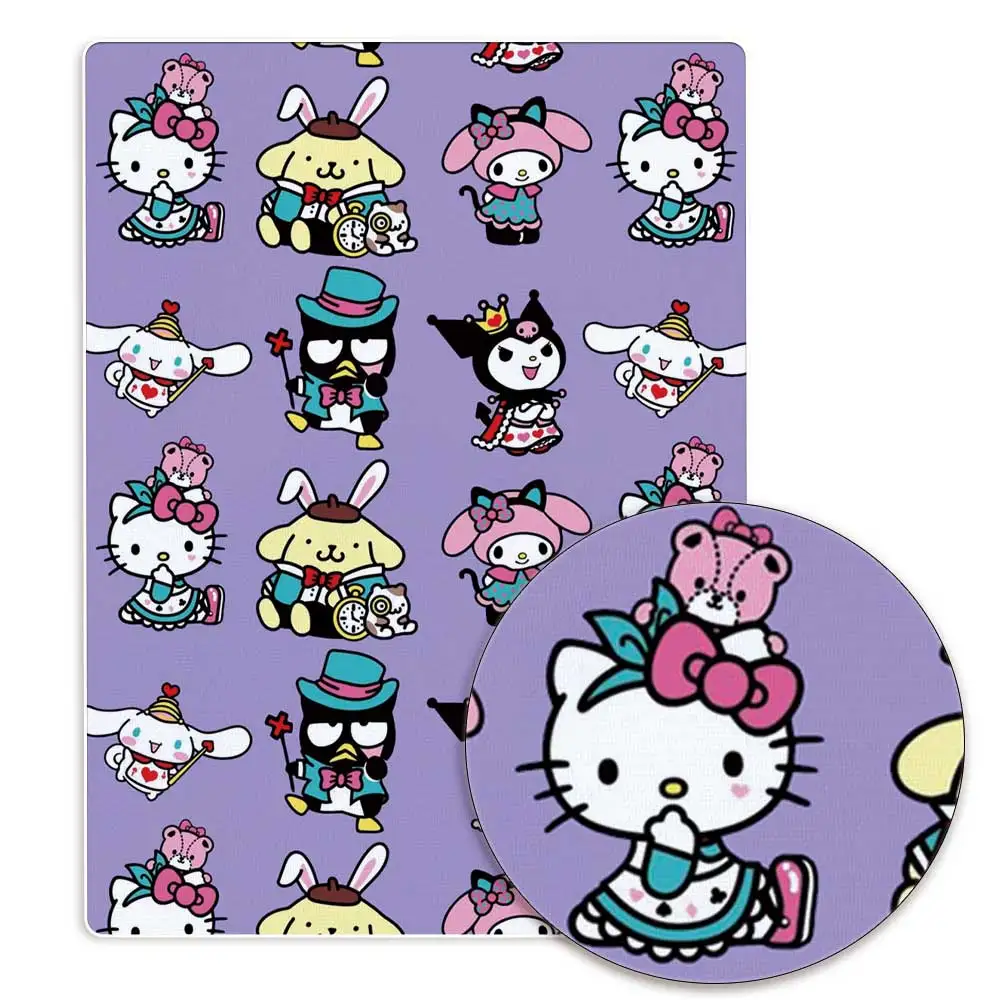 Hello Kitty 140x50CM tkanina bawełniana z motywem kreskówkowym patchworkowa tkanina dziecięca do szycia sukienka dla lalek zasłona poliestrowa