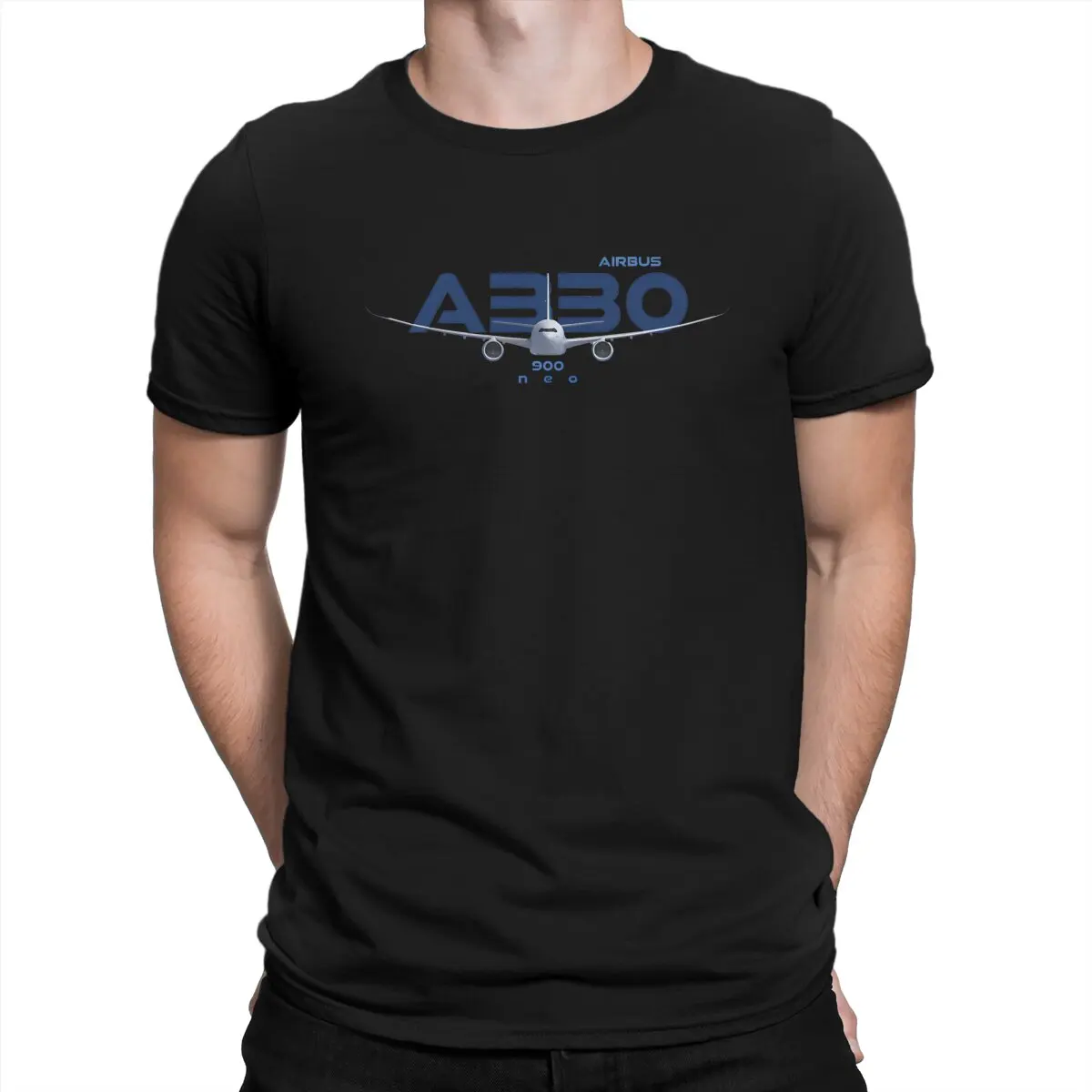 Airbus Creative TShirt for Men A330 900 Neo Round Collar Basic T Shirt Distinctive Birthday Gifts OutdoorWear