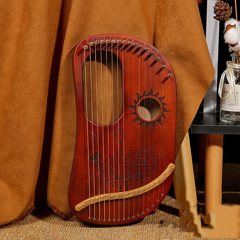 تصميم جديد Lyre Mini 16 Tone Harp Beginner جودة عالية 19 Tone Lyre لأداة السلسلة #1