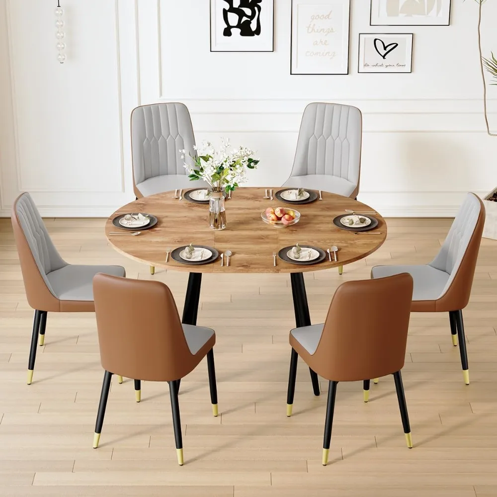 Wood Dining Table Set for 6｜ 42