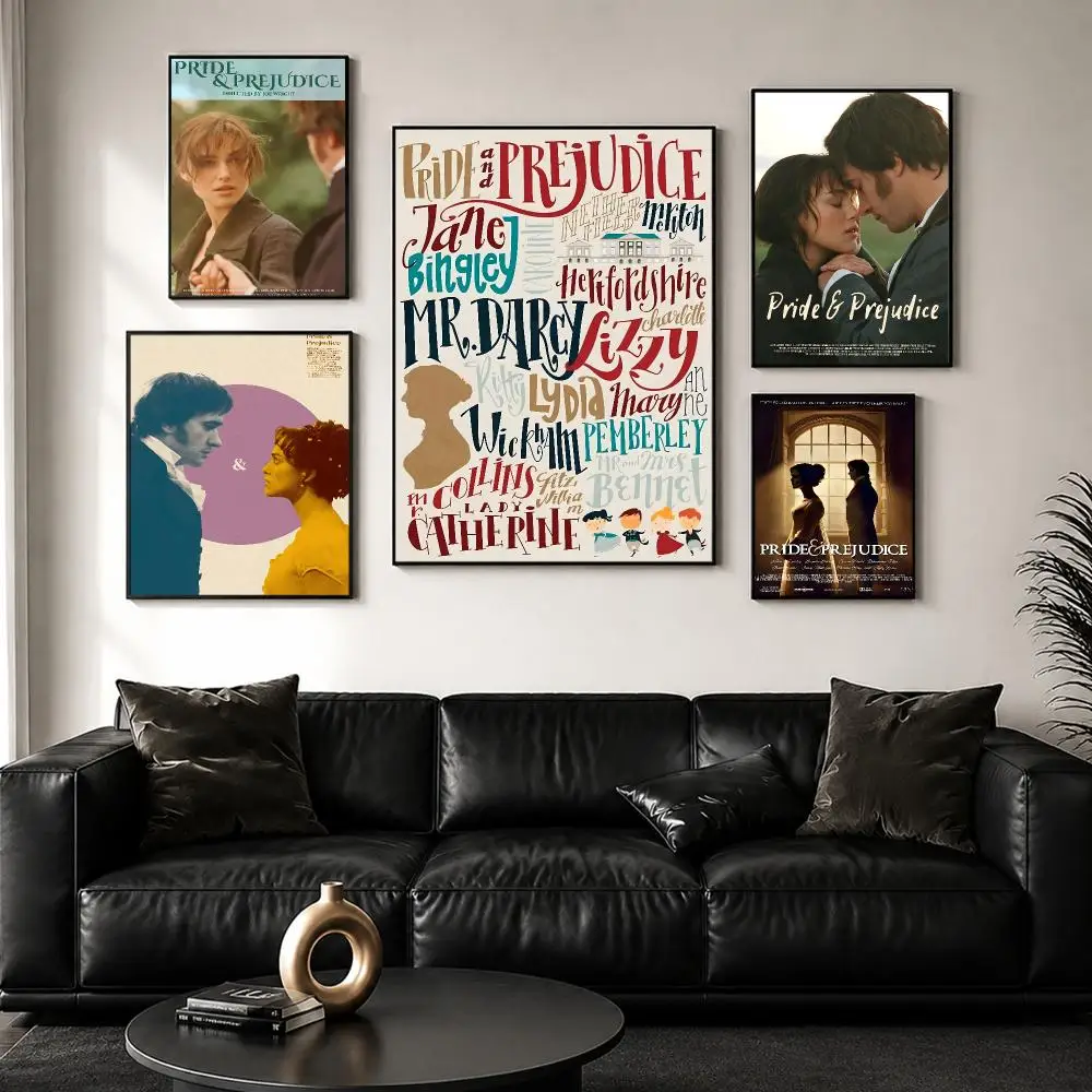 P-Pride & P-Prejudice Poster Perfect Sticker Self Adhesive for Office Home Theater Wall Art Decor Fancy Gift