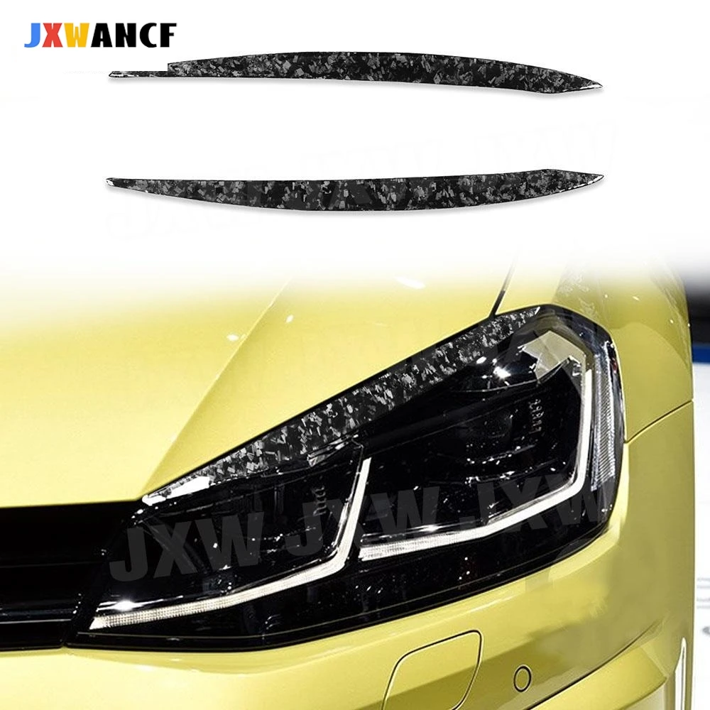 

JXWANCF Front Lamp Eyebrow Headlight Covers Carbon Fiber for Volkswagen VW Golf 7 7.5 VII MK7 MK7.5 2013 - 2018