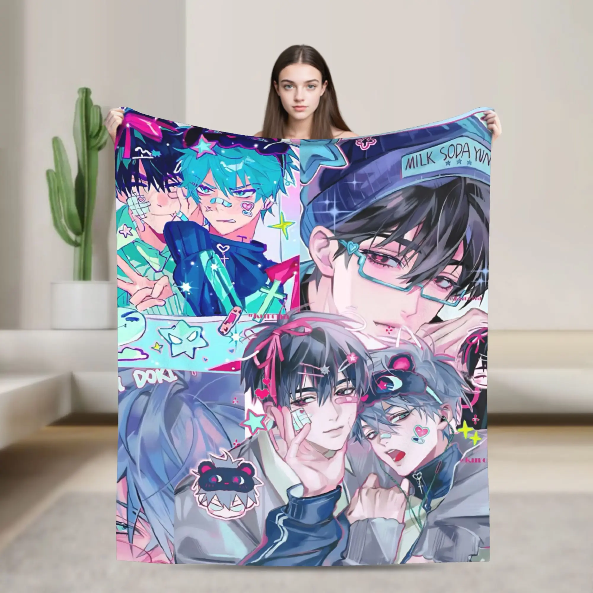 

Ivan Alien stage Anime Print Blanket For Men Women Ultra Soft Throw Blankets for Couch 50x60 Inches Multi-size