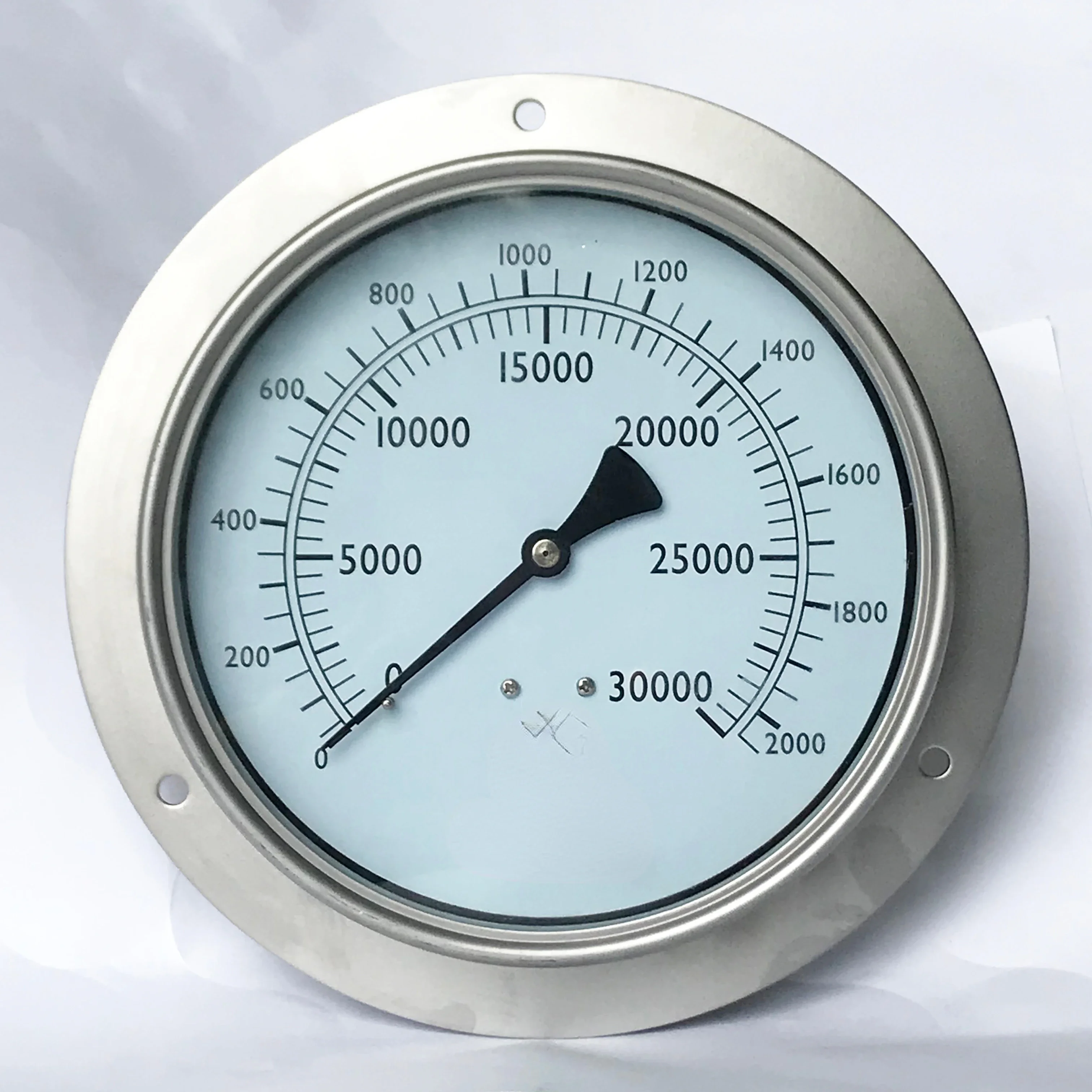 

Panel mount Dial size 160mm 6inch full stainless steel pressure gauge with range of 2000bar 30000psi