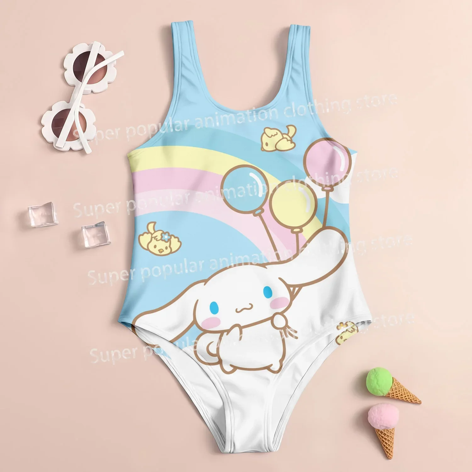 

Cinnamoroll 3d Print Girls Women Swimsuit Soft Breathable Kids Summer Seaside Clothes Cute Children's One-Piece Swimsuit Gift