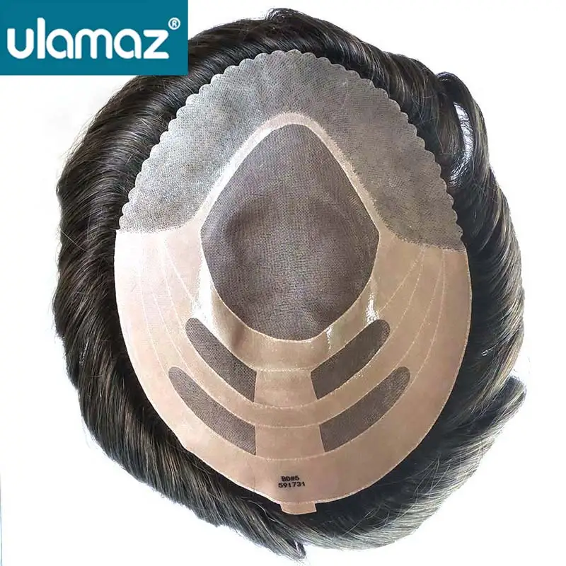 Mono NPU Mens Toupee Hair System For Men Human Hair Man Wig Bond Hair Wigs Durable Male Hair Prosthesis Hairpiece Wig For Men