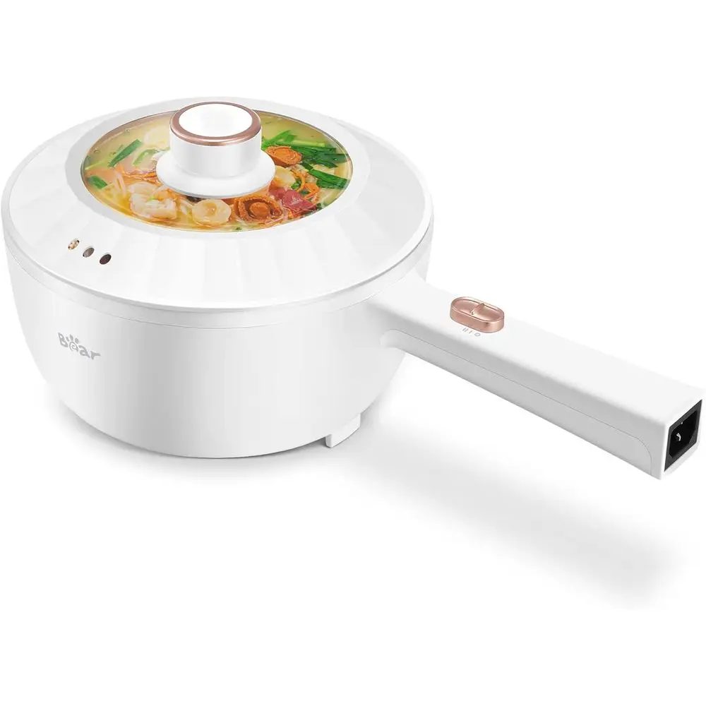 

2L Multifunctional Portable Cooking Pot, 1000W, Non-Stick Frying Pans for Noodles, Steak, Egg, Dual Power Adjustment