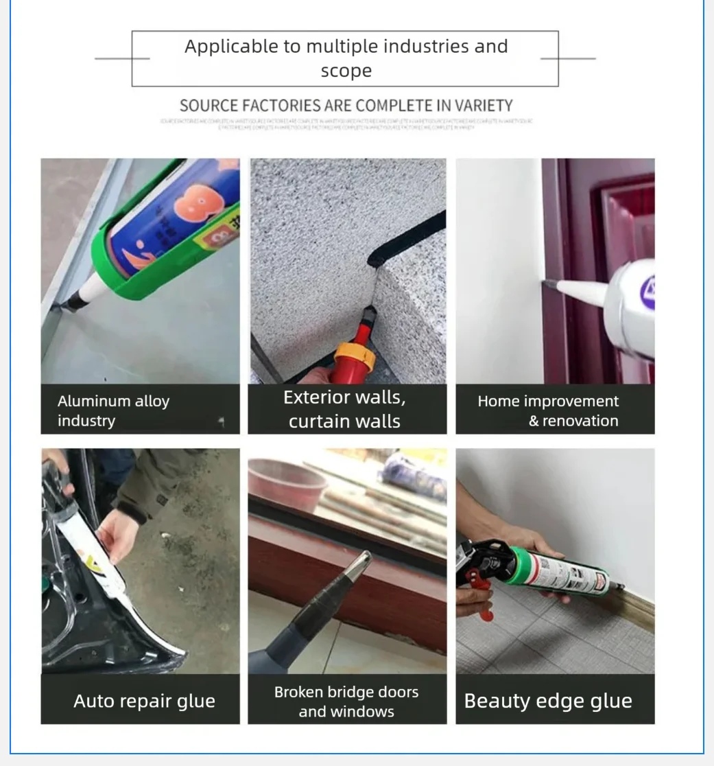 Home improvement door and window silicone caulking gun nozzle