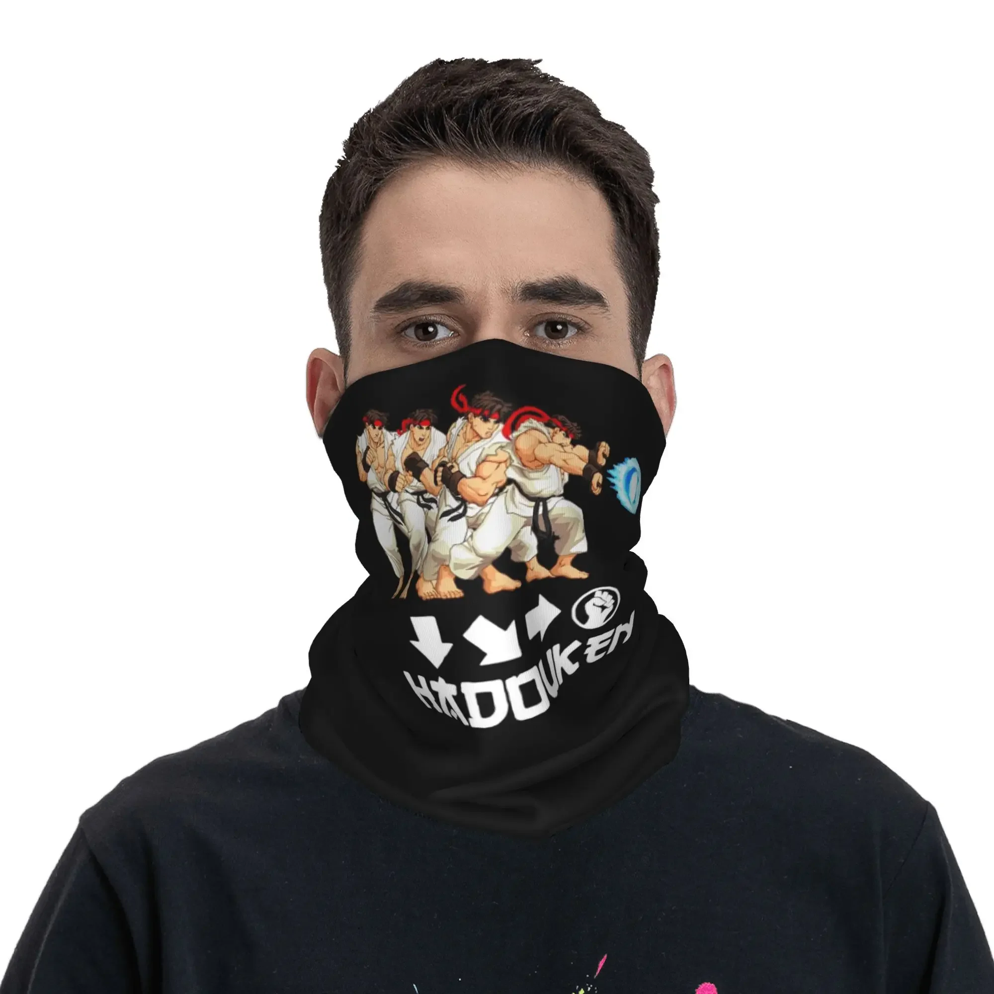 Defeated Portraits Super Street Fighter Bandana Neck Cover Magic Scarf Multifunction Balaclava Running Unisex Adult Windproof