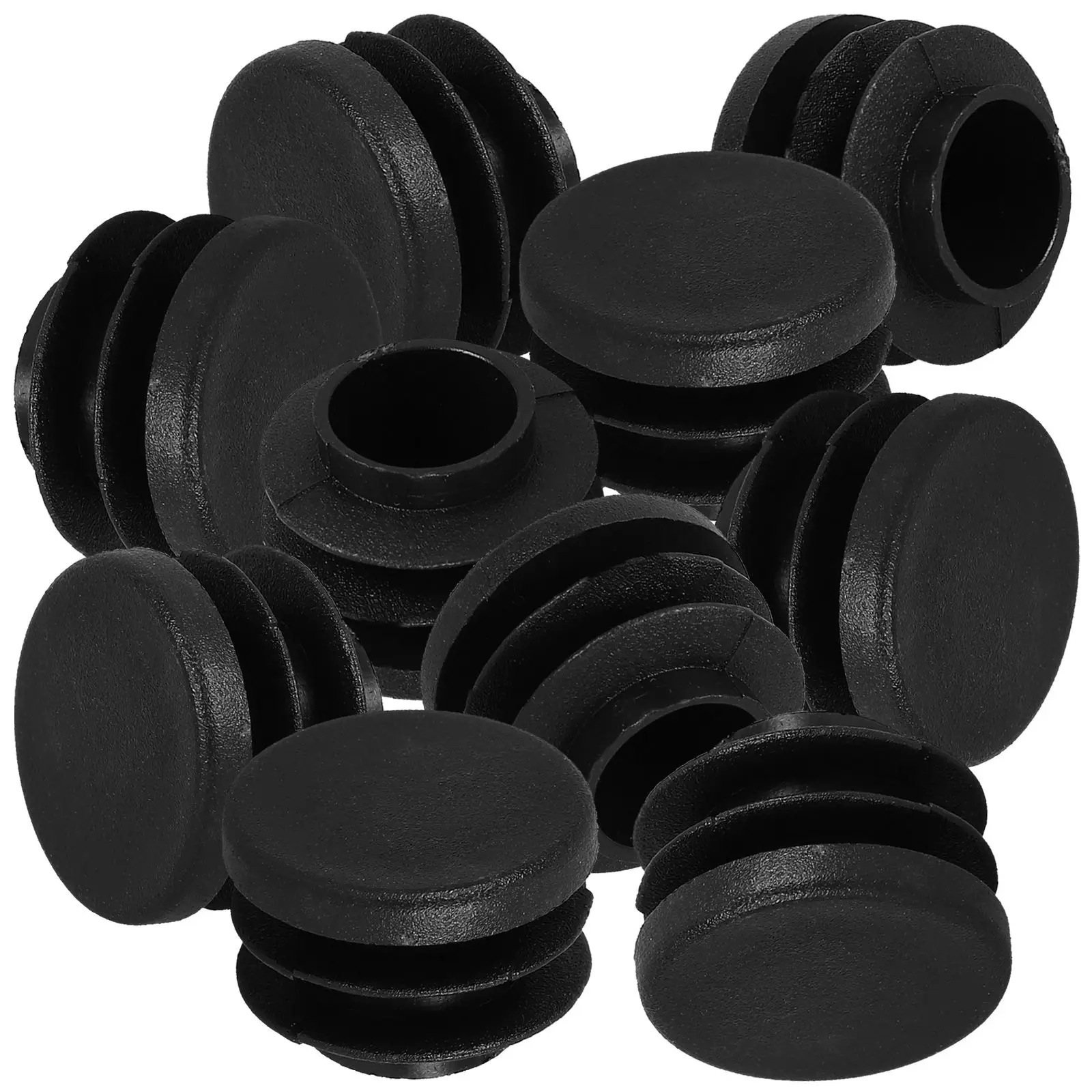 

10 Pcs Handlebar End Plugs Plastic Lightweight Durable Mountain Bike Bar Caps Black Color Fits Most Bikes Road Adult
