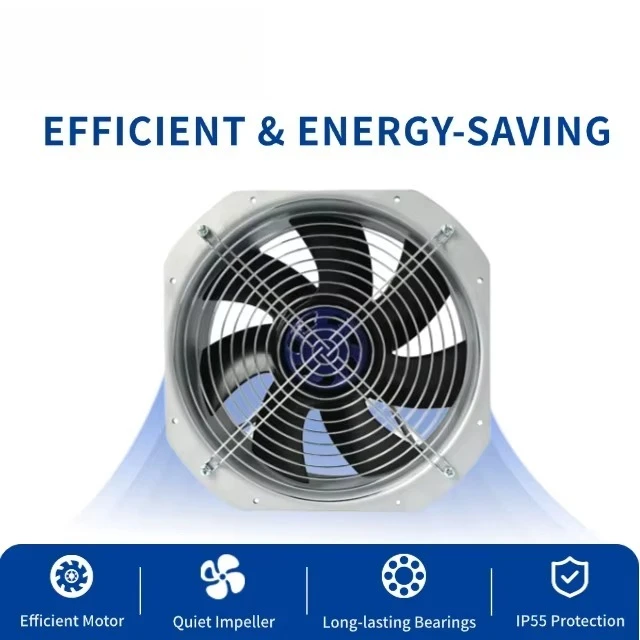 250Mm Industrial Variable Low Noise Exhaust Ec Axial Compact Fan Exhaust Fan